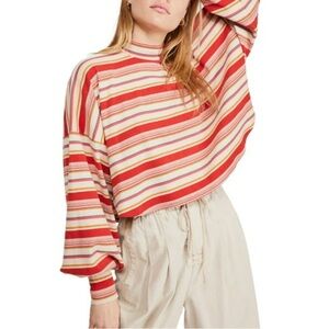 Free People Steph cropped long sleeve tee